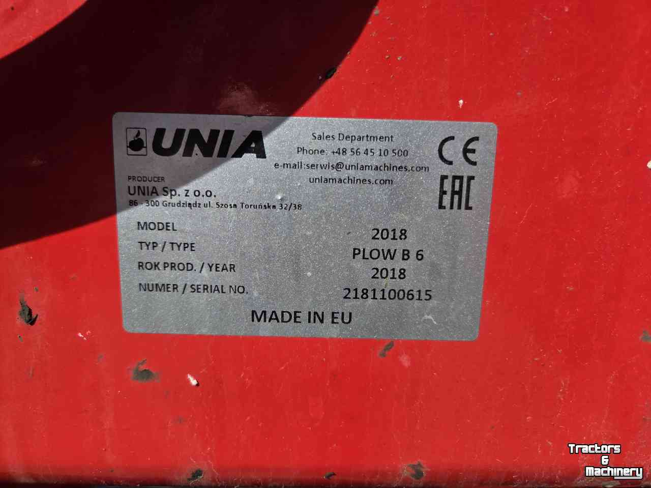 Woeler / Diepwoeler / Voorzetwoeler Unia Plow B 6