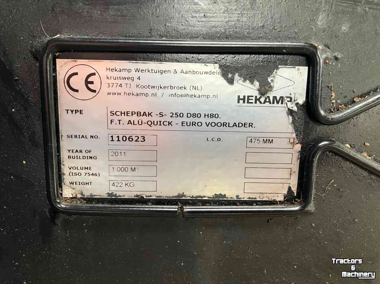 Laadbakken Hekamp SB-S-250-D80-H80