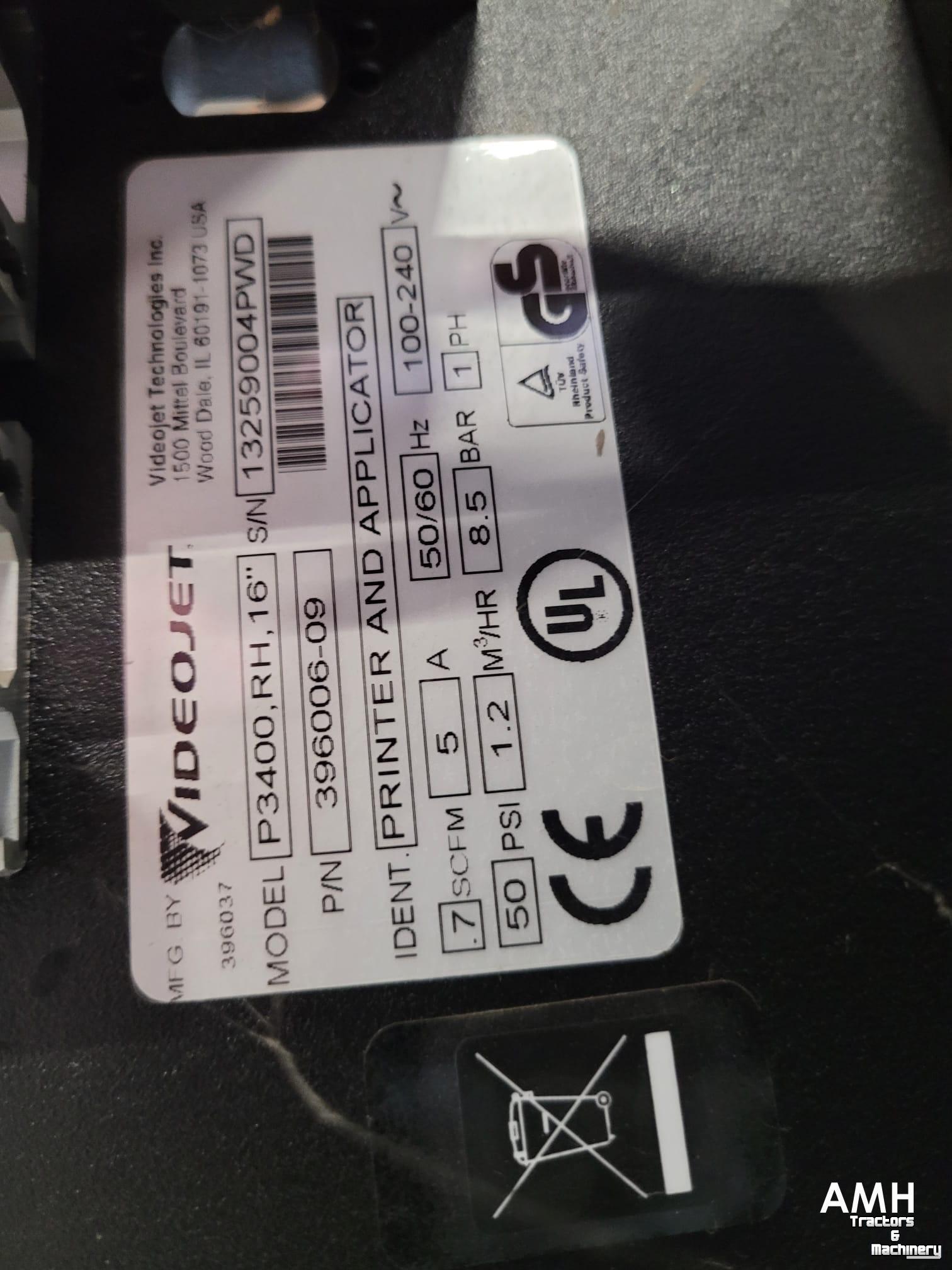 Overige inschuurmachines en toebehoren  P3400. RH 16  Videojet P3400 Large Character Marking (LCM) printer