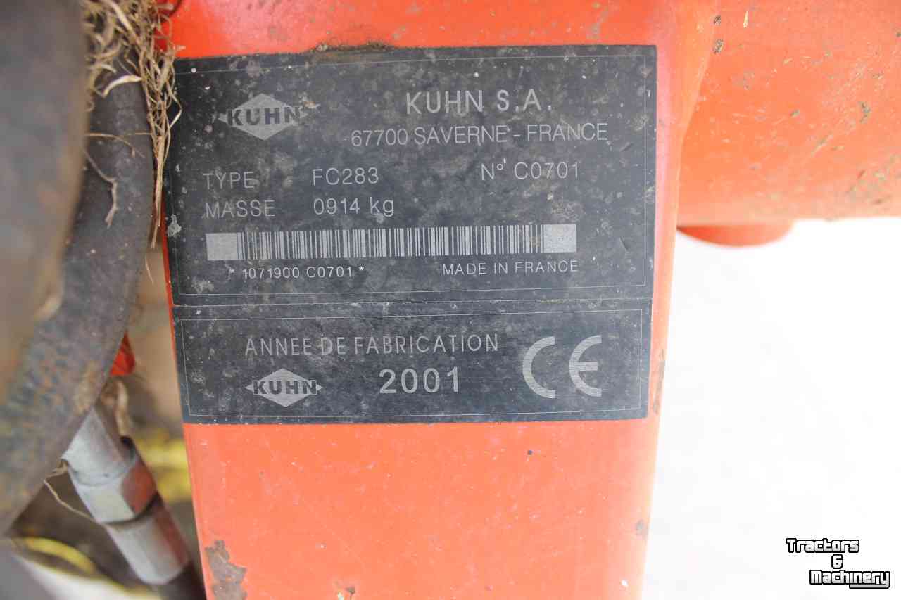 Maaier Kuhn FC283 schijvenmaaier kneuzer middenophanging achtermaaier