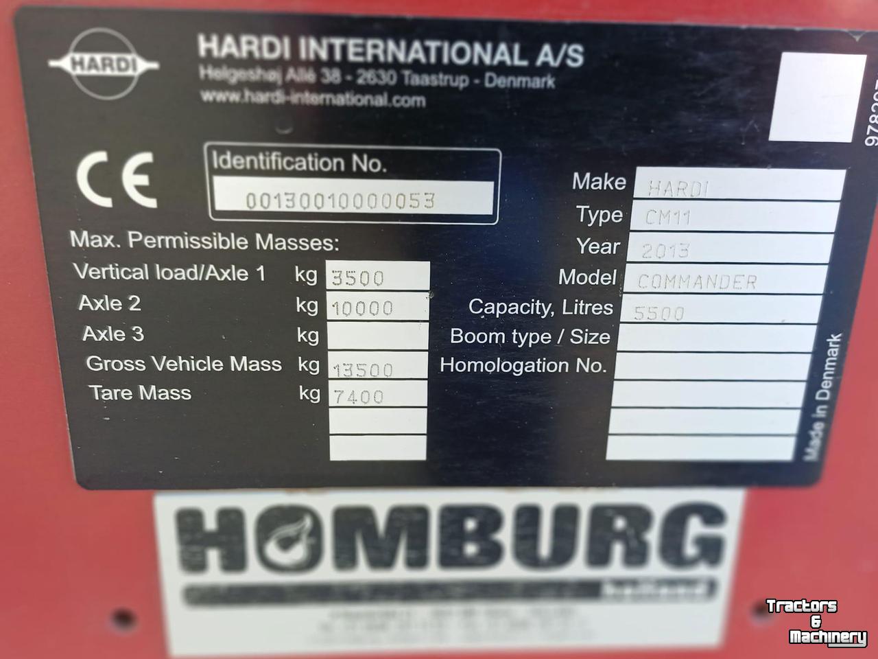 Gedragen Veldspuit Hardi Commander 5500i