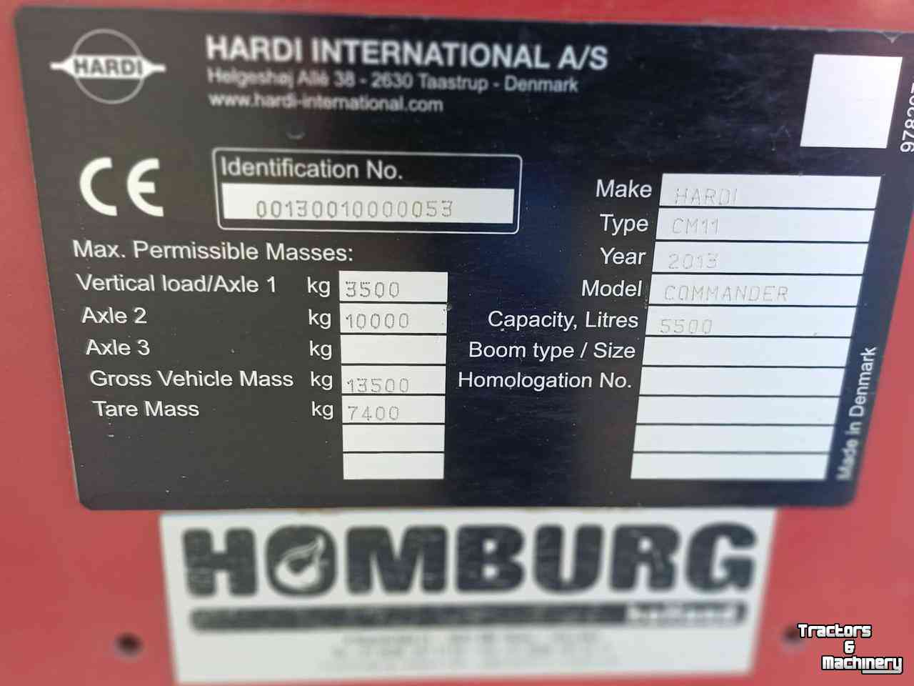 Getrokken Veldspuit Hardi Commander 5500i