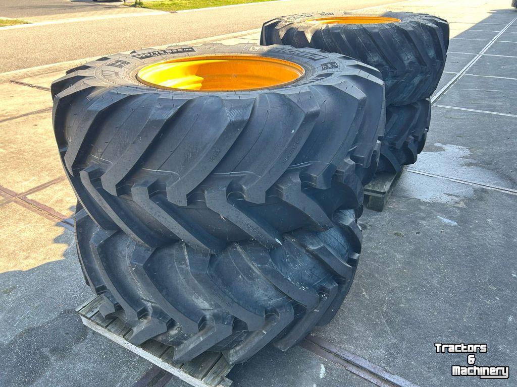 Wielen, Banden, Velgen & Afstandsringen Michelin Set 500/70-24  JCB 10-gaats 90%