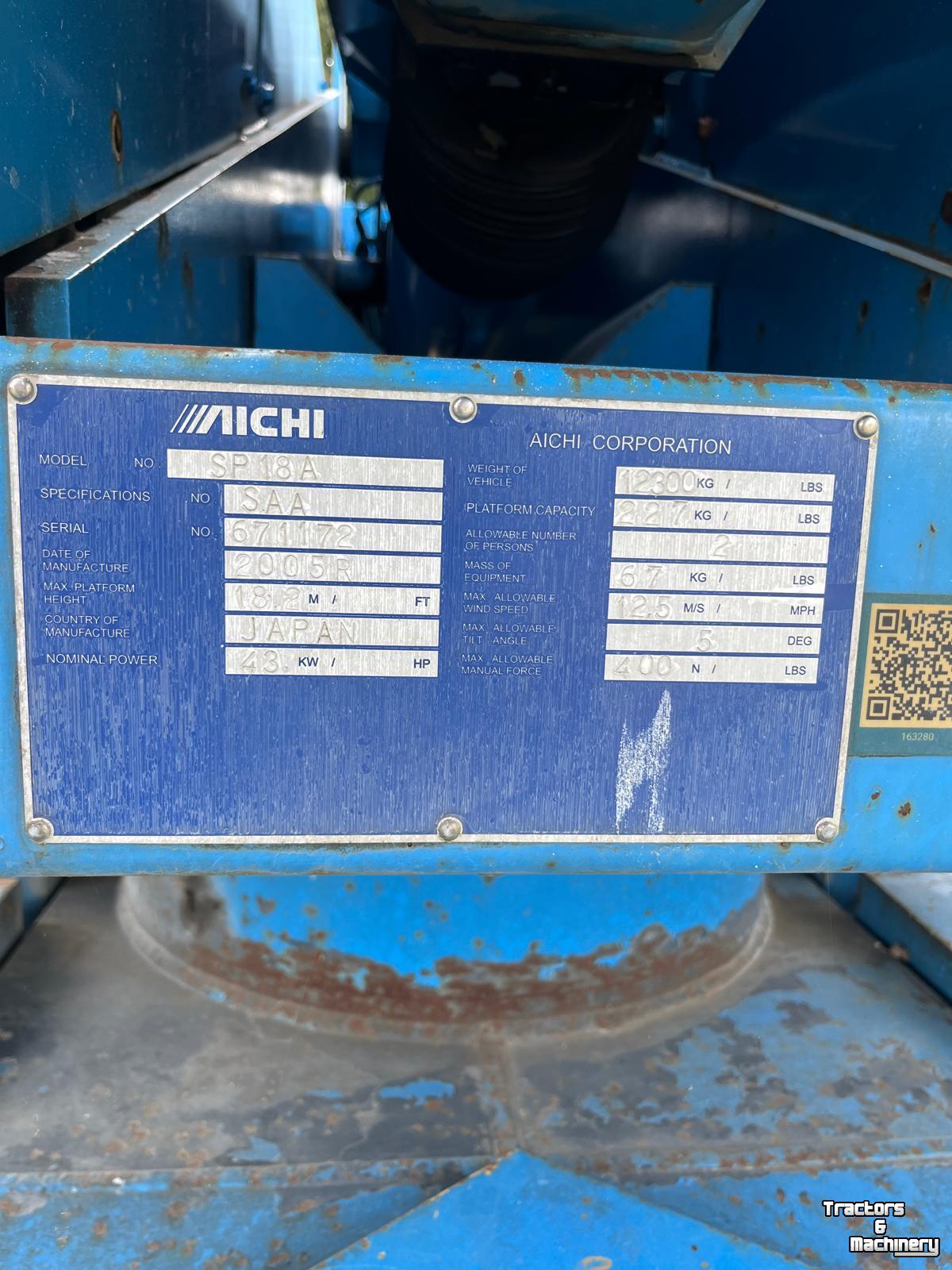 Hoogwerker  Aichi sp18aj