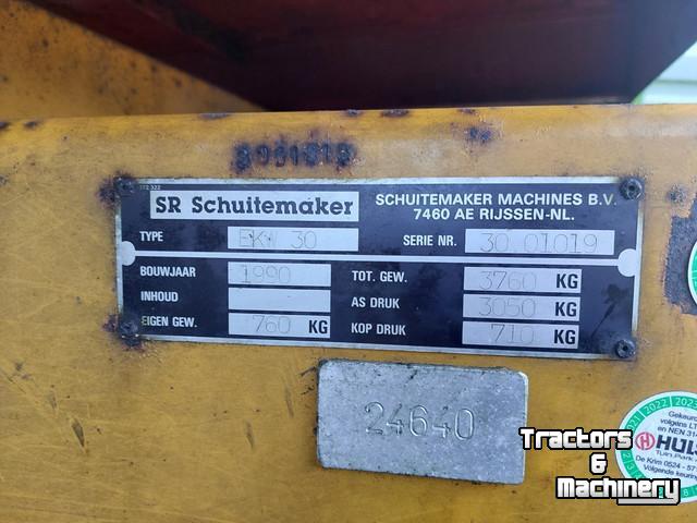 Kipper / Kiepwagen / Landbouwkipper Schuitemaker Schuitemaker EK30 4 Tons Kipwagen Snipperkar Snipperwagen 