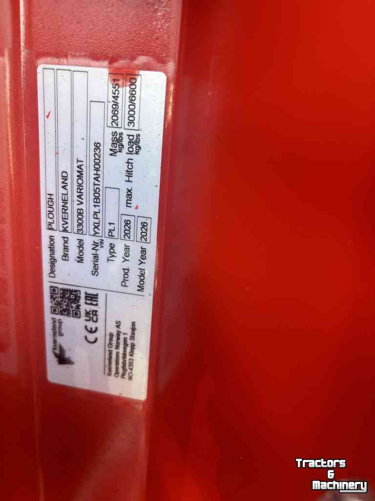 Ploegen Kverneland 3300B variomat