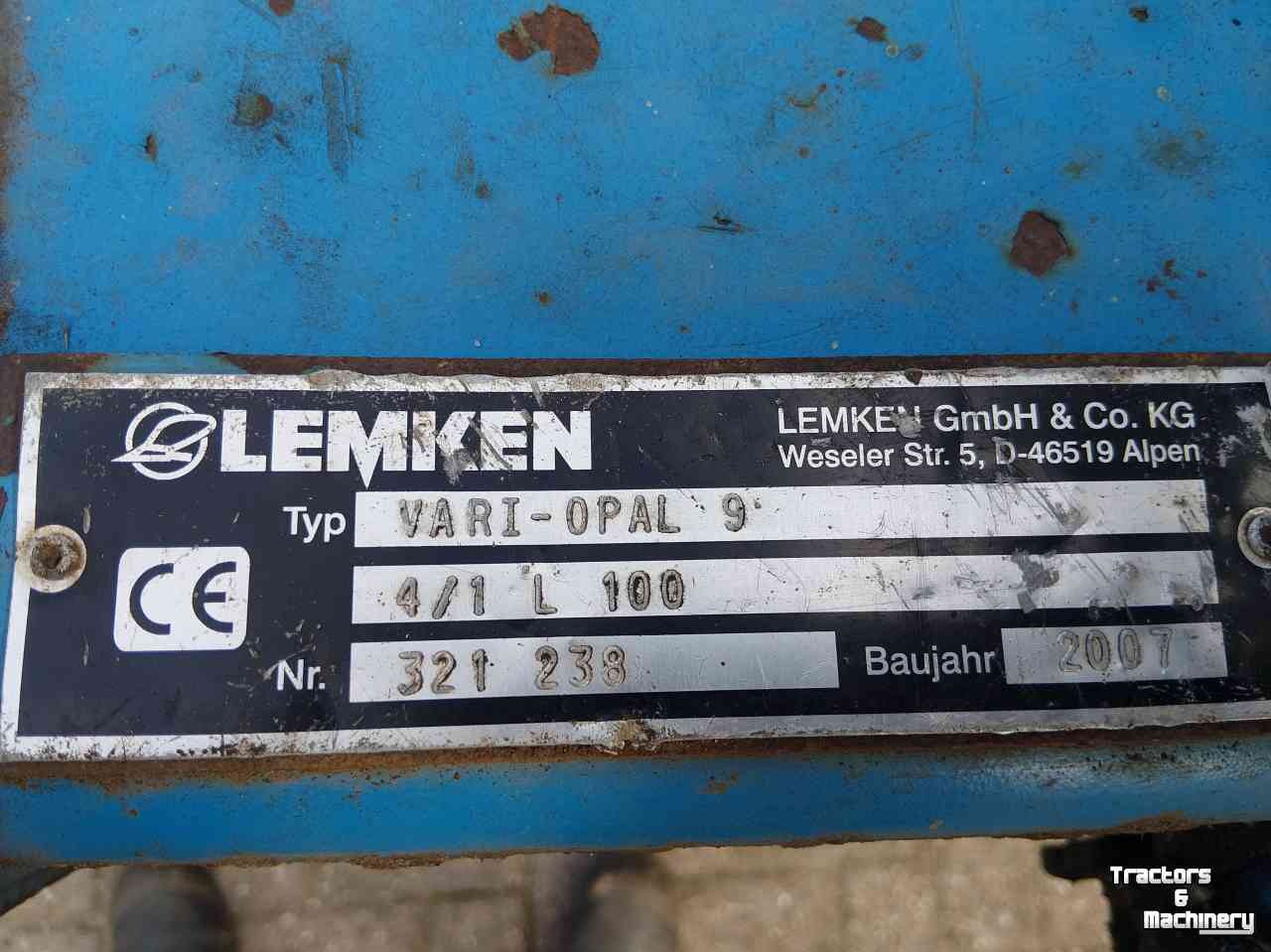 Ploegen Lemken Vari-opal 9    5 schaar (4+1) ploeg