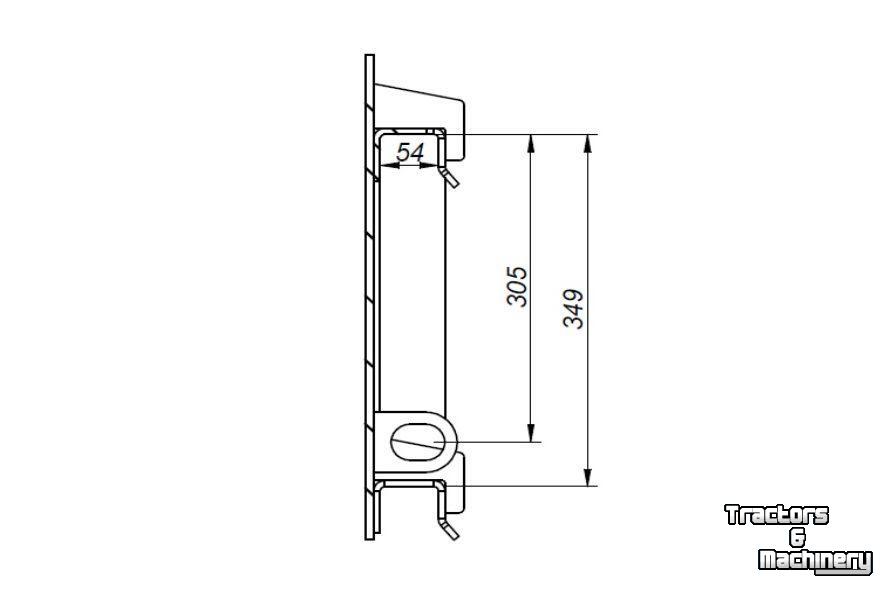 Overige aanbouwdelen en toebehoren Qmac HAKENSET: SCHAFFER JCB BORD 520MM