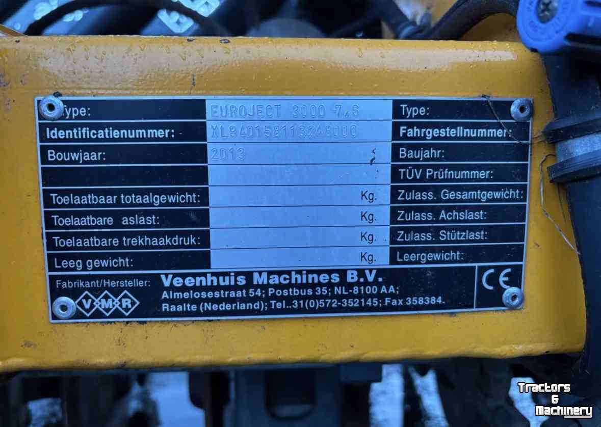 Zodebemester Veenhuis Euroject 3000 7.60 meter