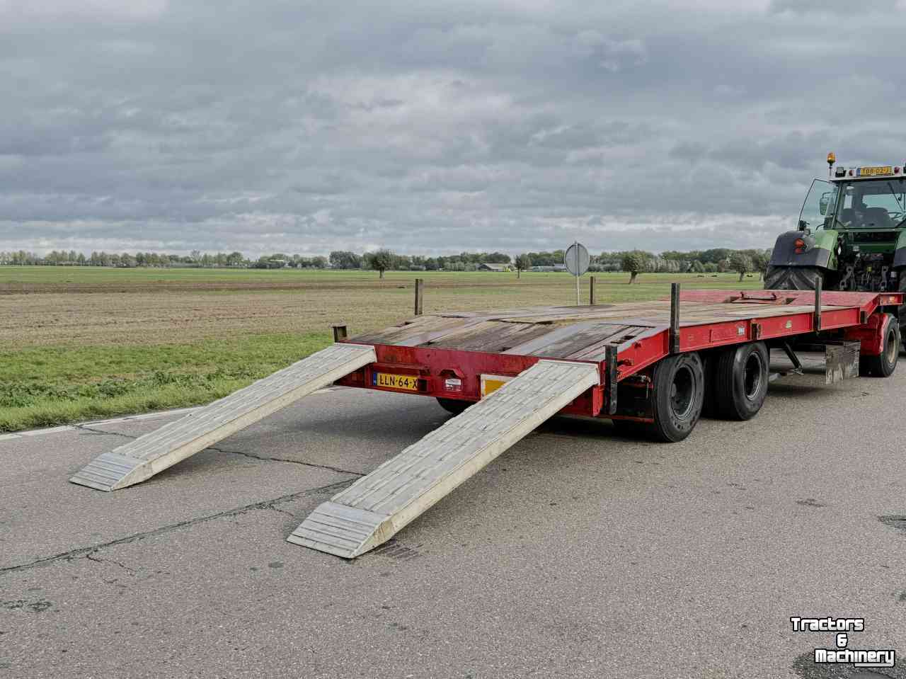 Dieplader / Aanhanger Midejo Goldhofer 3- asser dieplader met oprijplanken midejo