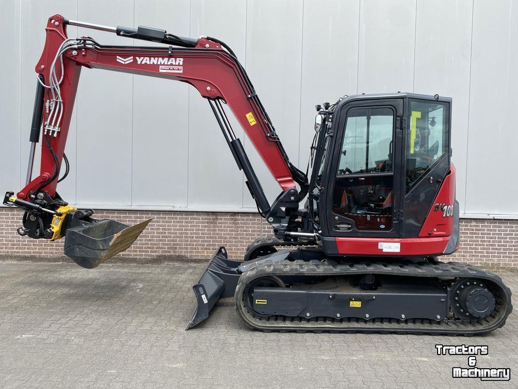 Mini-graver / Mini-graafmachine Yanmar SV100-7 incl. vaste Engcon (serv. 58382)