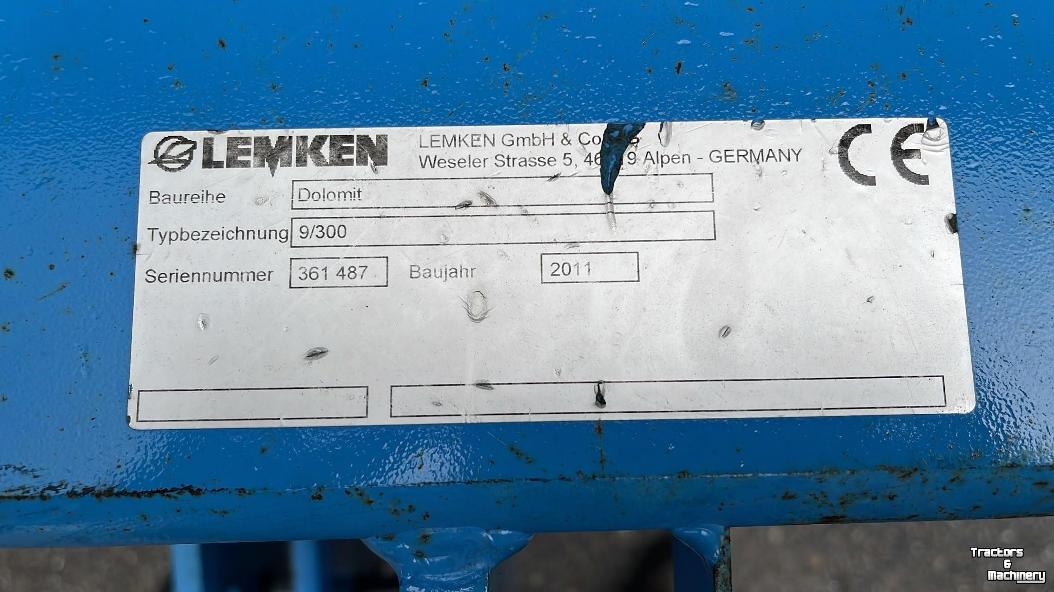 Cultivator Lemken dolomit 9 voorzetwoeler