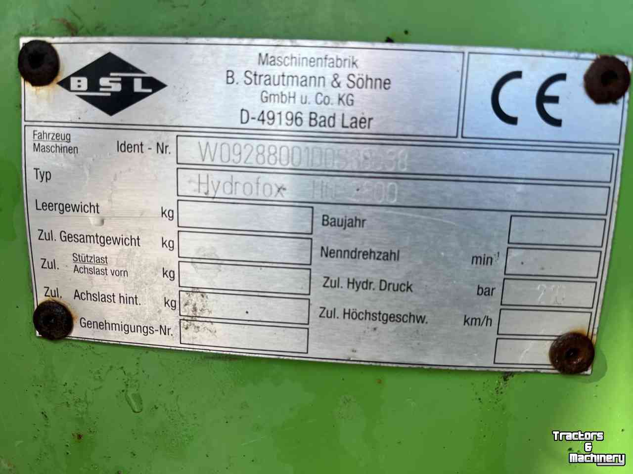 Diverse gebruikte onderdelen Strautmann HQ 2800