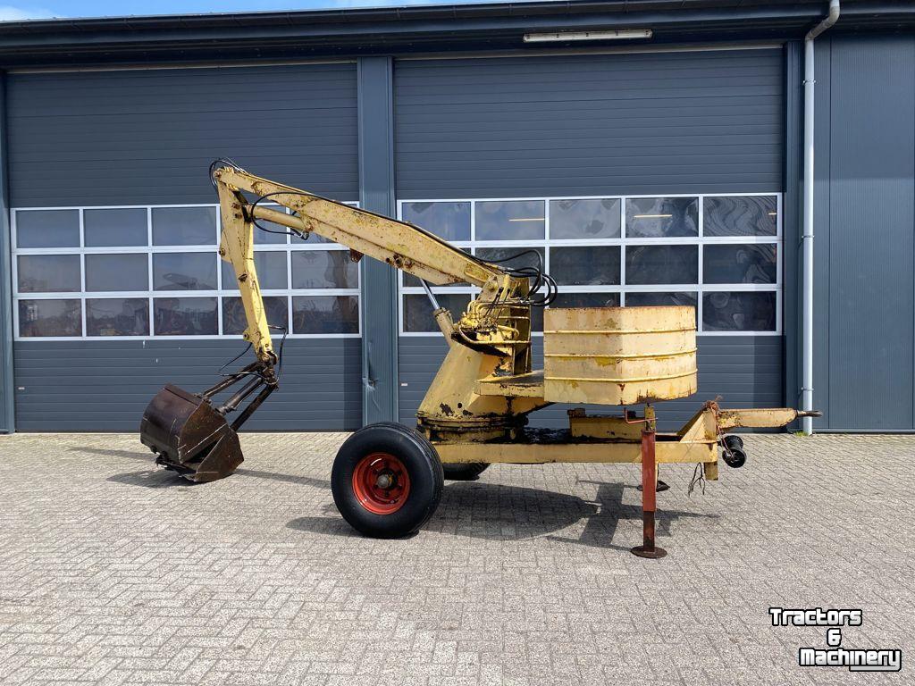 Graafmachine  Landbouwkraan getrokken