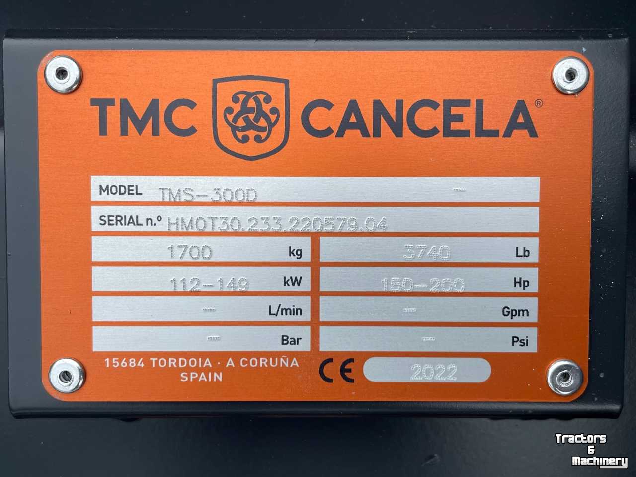Klepelmaaier TMC Cancela TMS 300D front klepelmaaier