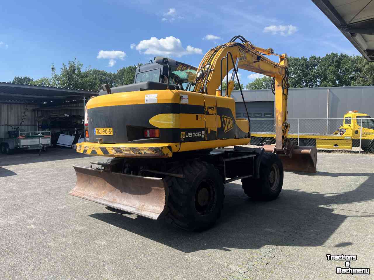 Bandenkraan / Graafmachine op wielen JCB JS145W