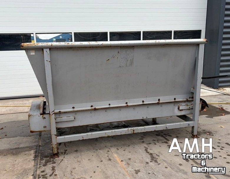 Transportband  2730X650 Bunker met uitvoerband+kantelaar, Feed hopper with discharge conveyor including bin tipper, Dosierbunker mit Austragsband inklusive Kistenkipper