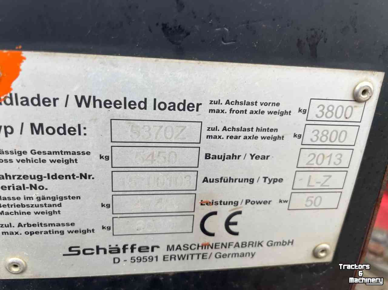 Shovel / Wiellader / Kniklader Schäffer 5370 Z
