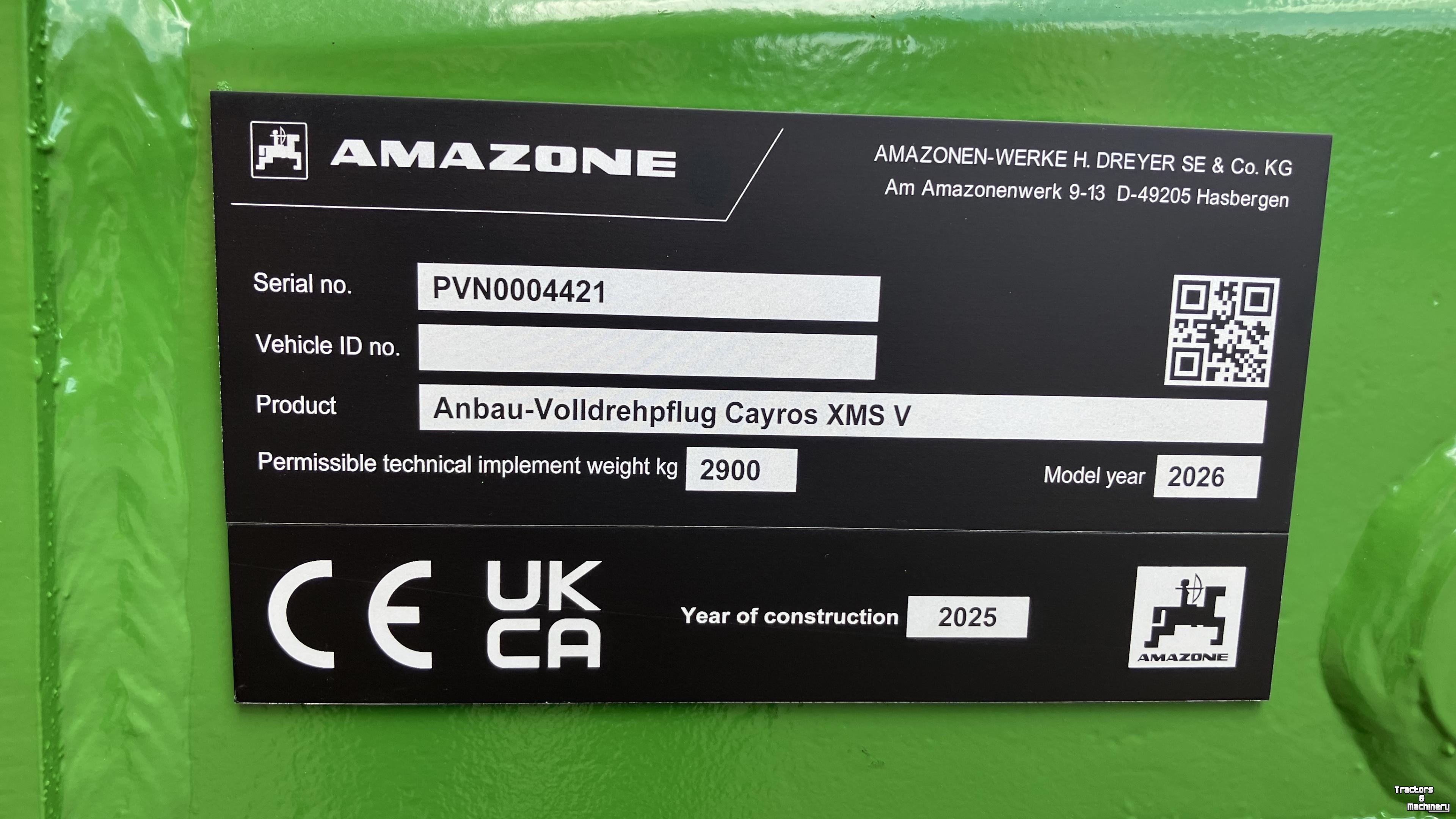 Ploegen Amazone Cayros XMS 3-950 V S35
