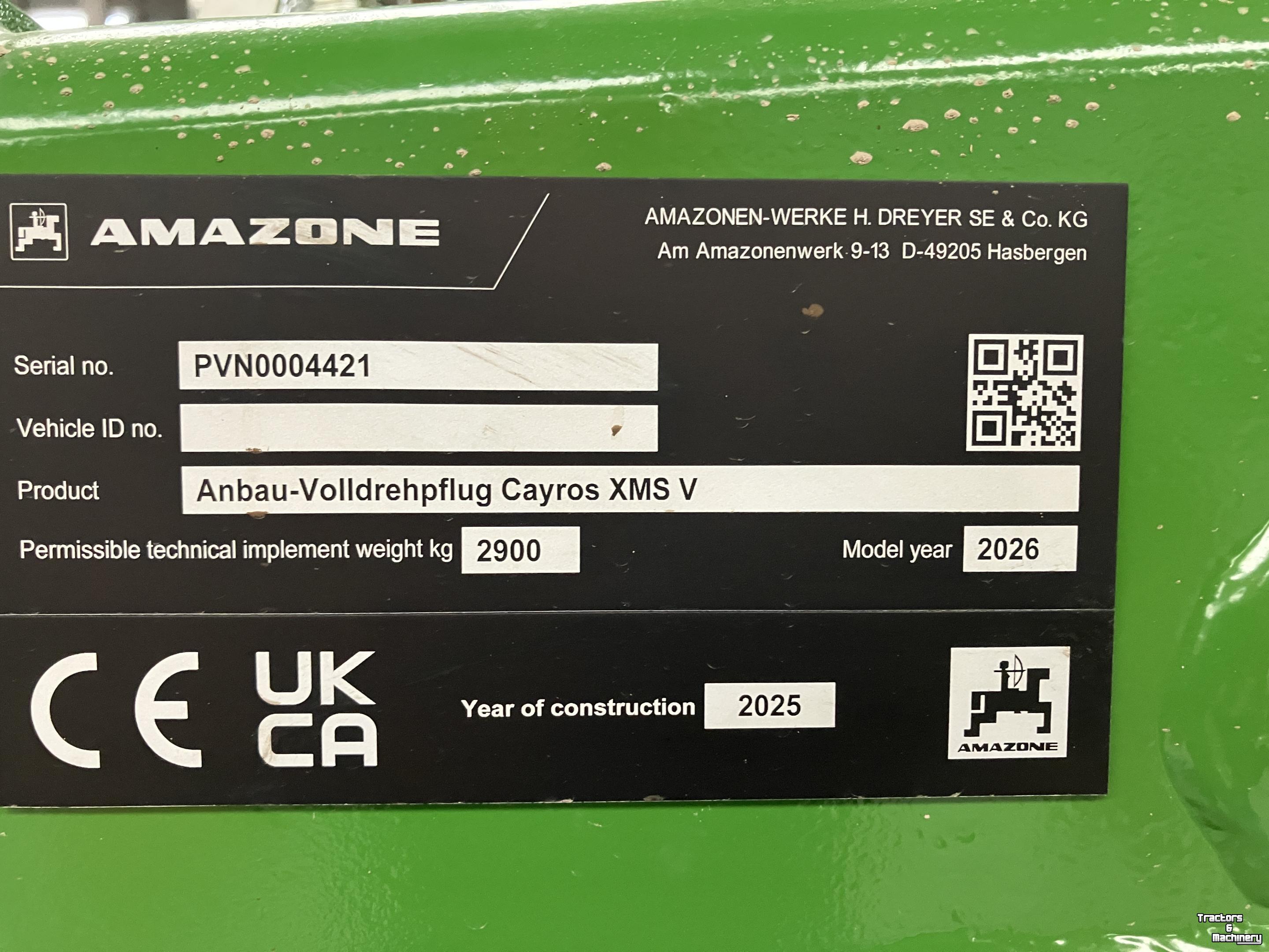 Ploegen Amazone Cayros XMS 3-950 V