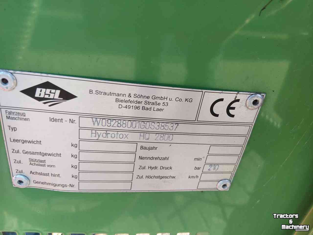 U-snijder / Kuilvoersnijder Strautmann Hydrofox HQ 2800 kuilvoersnijder U-snijder