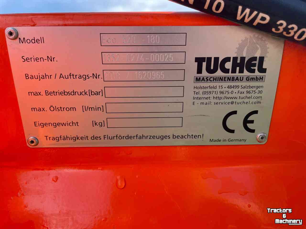 Veegmachine Tuchel eco 520-180 veegmachine