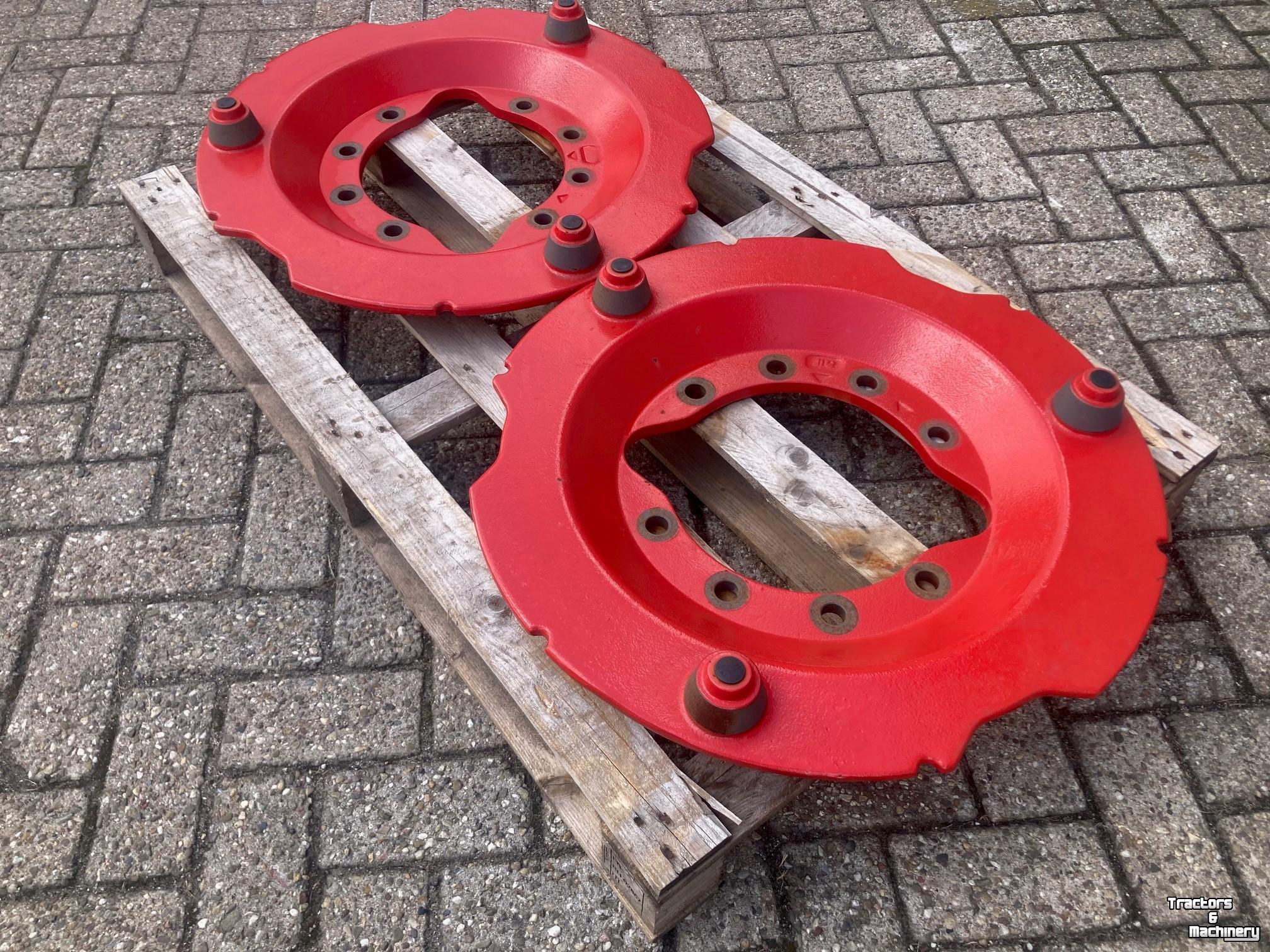 Tractor / Trekker Fendt adapterplaten wielgewichten 10 gats
