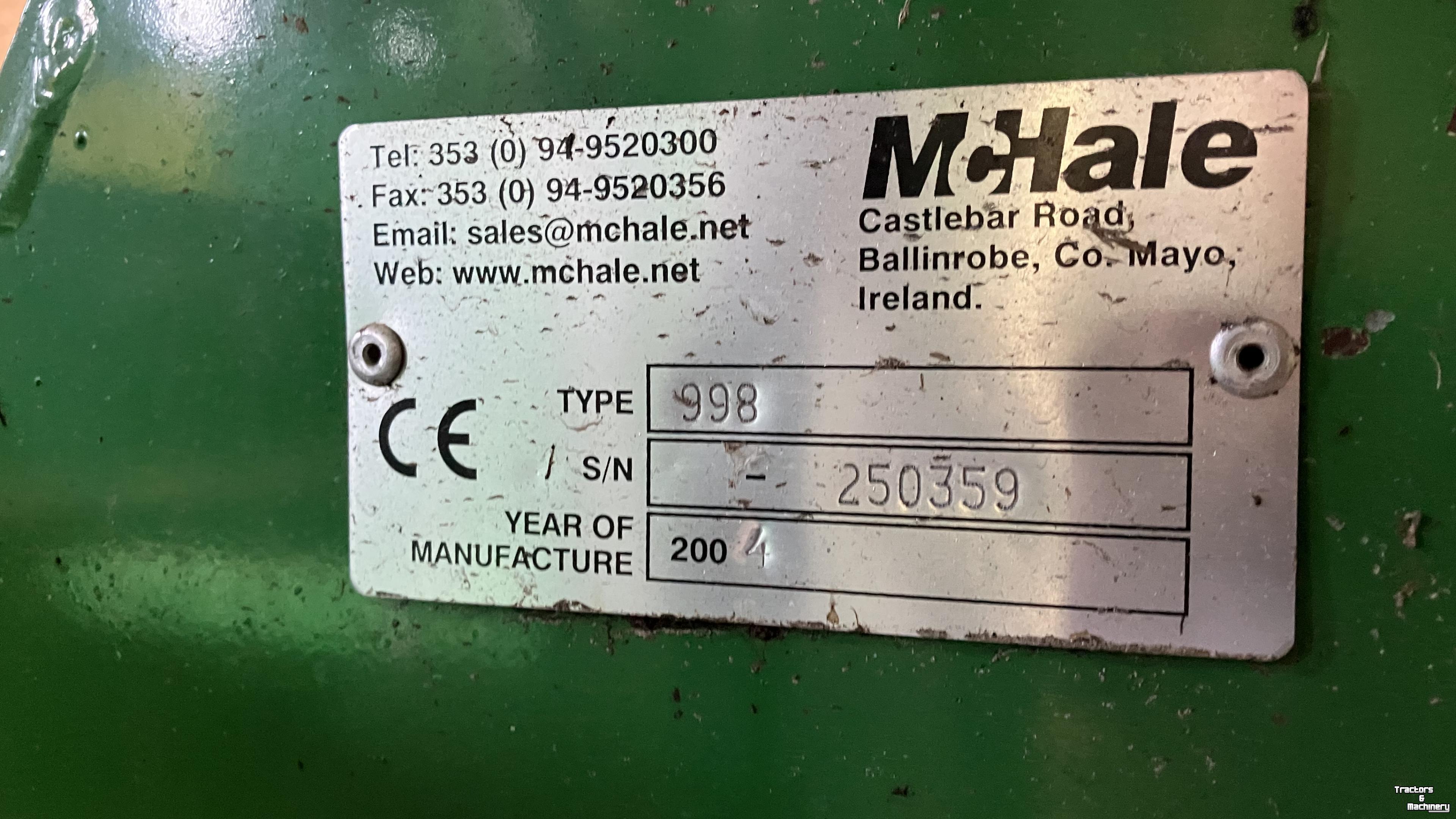 Wikkelaars McHale 998