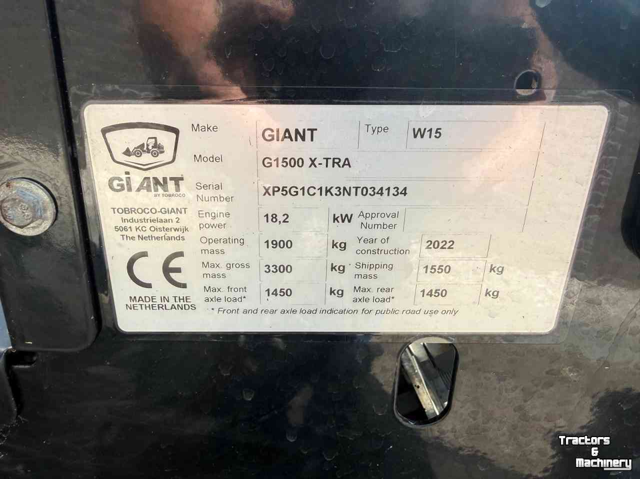 Shovel / Wiellader / Kniklader Giant G1500 X tra
