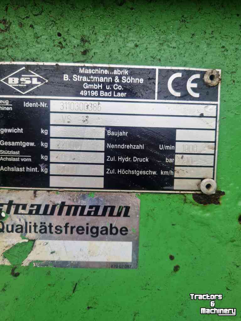 Mestverspreider / Stalmeststrooier Strautmann Streuhlitz VS18