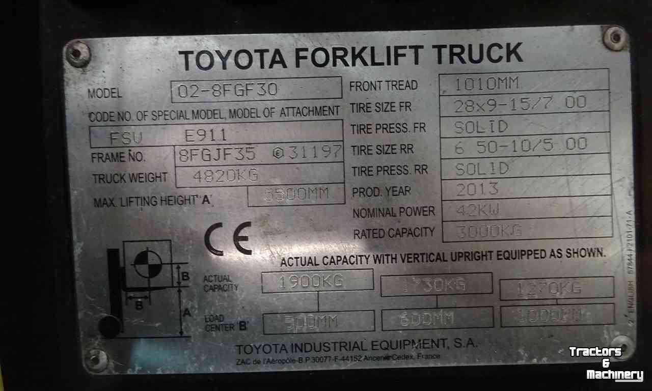 Heftruck Toyota 02-8FGF30