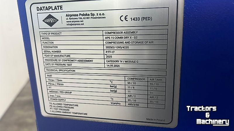 Mobiele compressor Airpress APS 15 CombiDry X schroefcompressor
