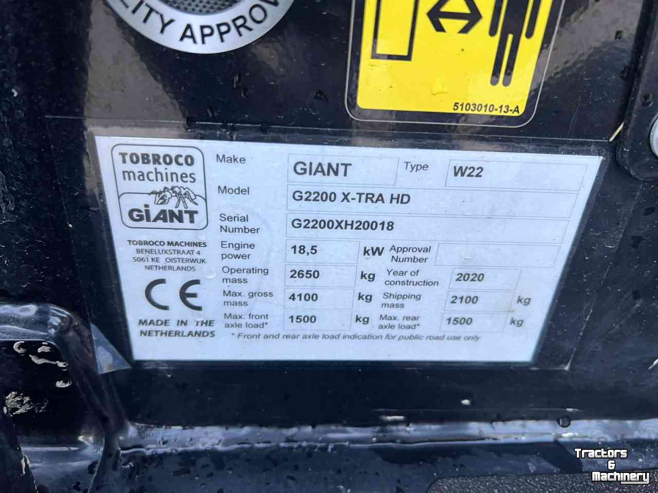 Shovel / Wiellader / Kniklader Giant G2200 HD-Xtra wiellader minishovel kniklader