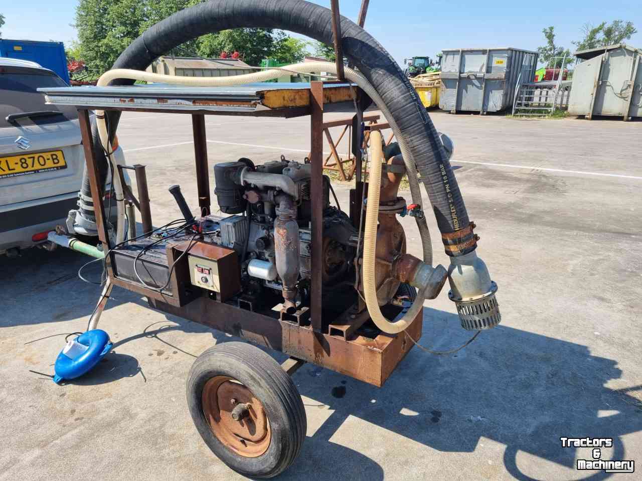 Stationare motor/pomp set Lombardini Waterpomp met dieselmotor