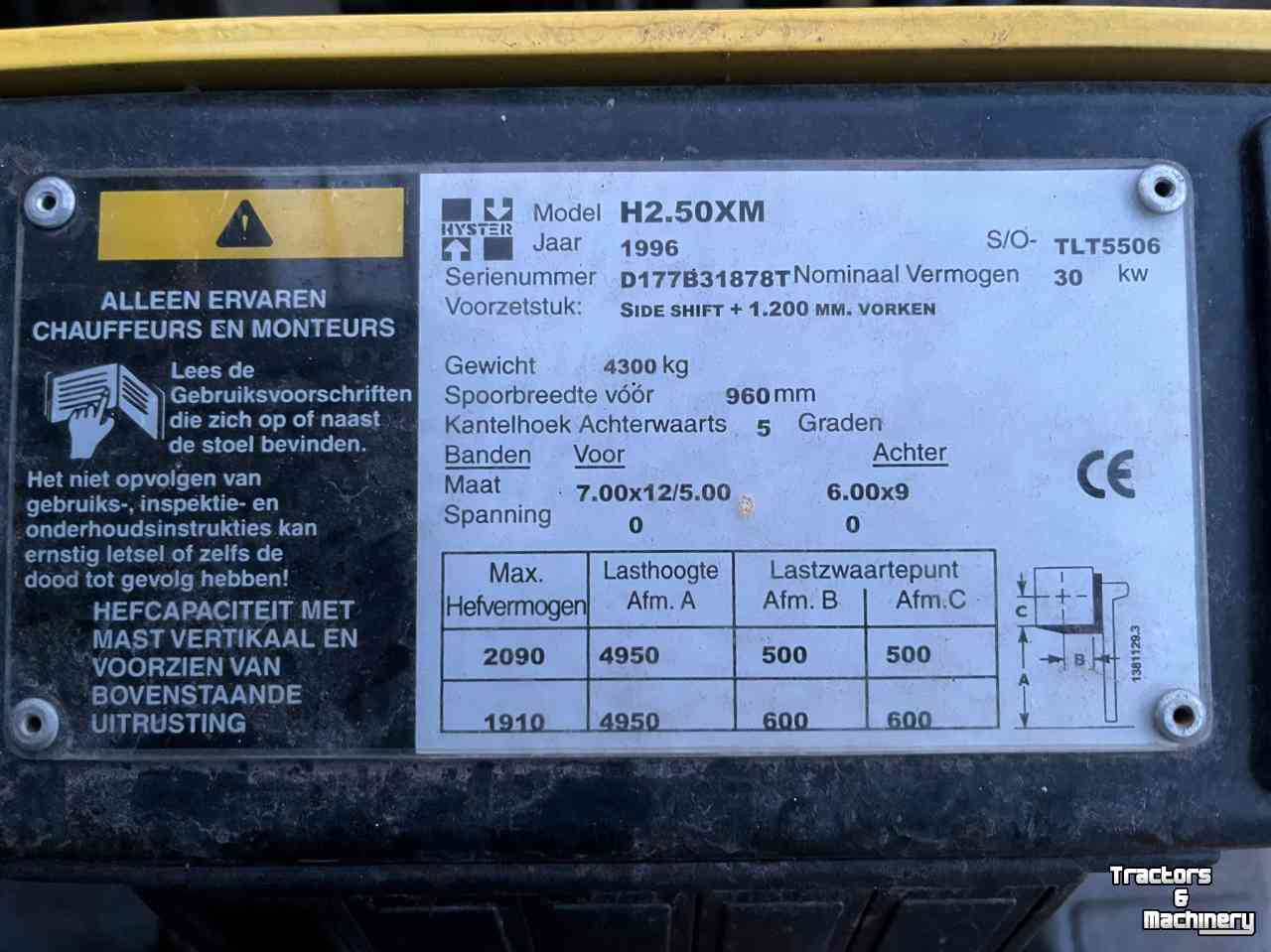 Heftruck Hyster H 2.50 XM