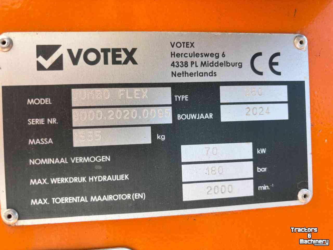 Klepelmaaier Votex Votex Jumbo Flex 260 (8000.2020.0095)