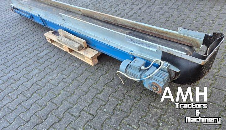 Transportband  3700X400 TRANSPORTBAND VLAKKE BAND FLAT BELT CONVEYOR BELT FLACHBAND FÖRDERBAND