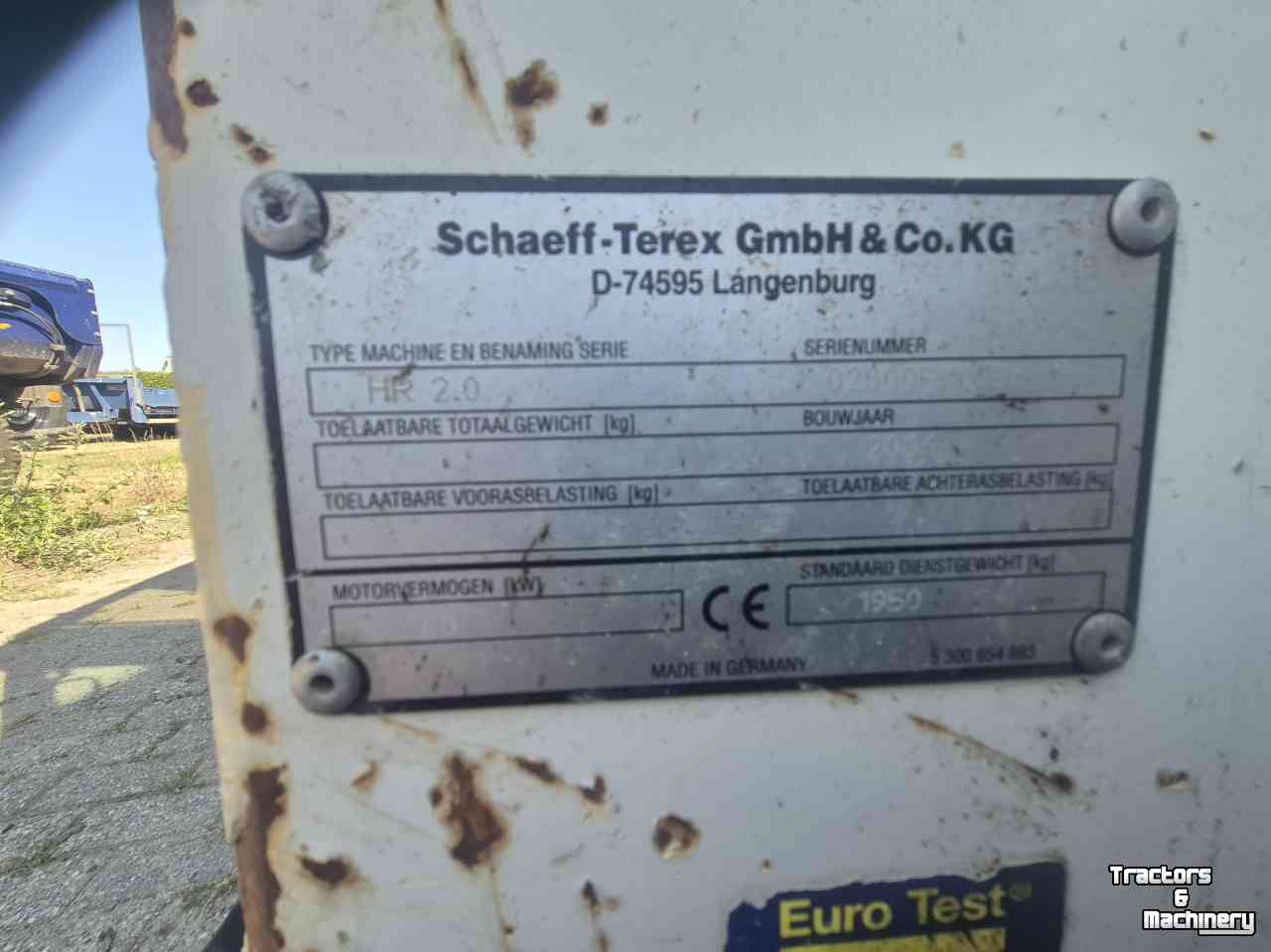 Mini-graver / Mini-graafmachine Schaeff schaeff Terex HR2.0
