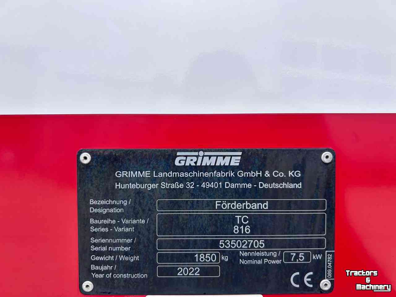 Duo-band Grimme TC816