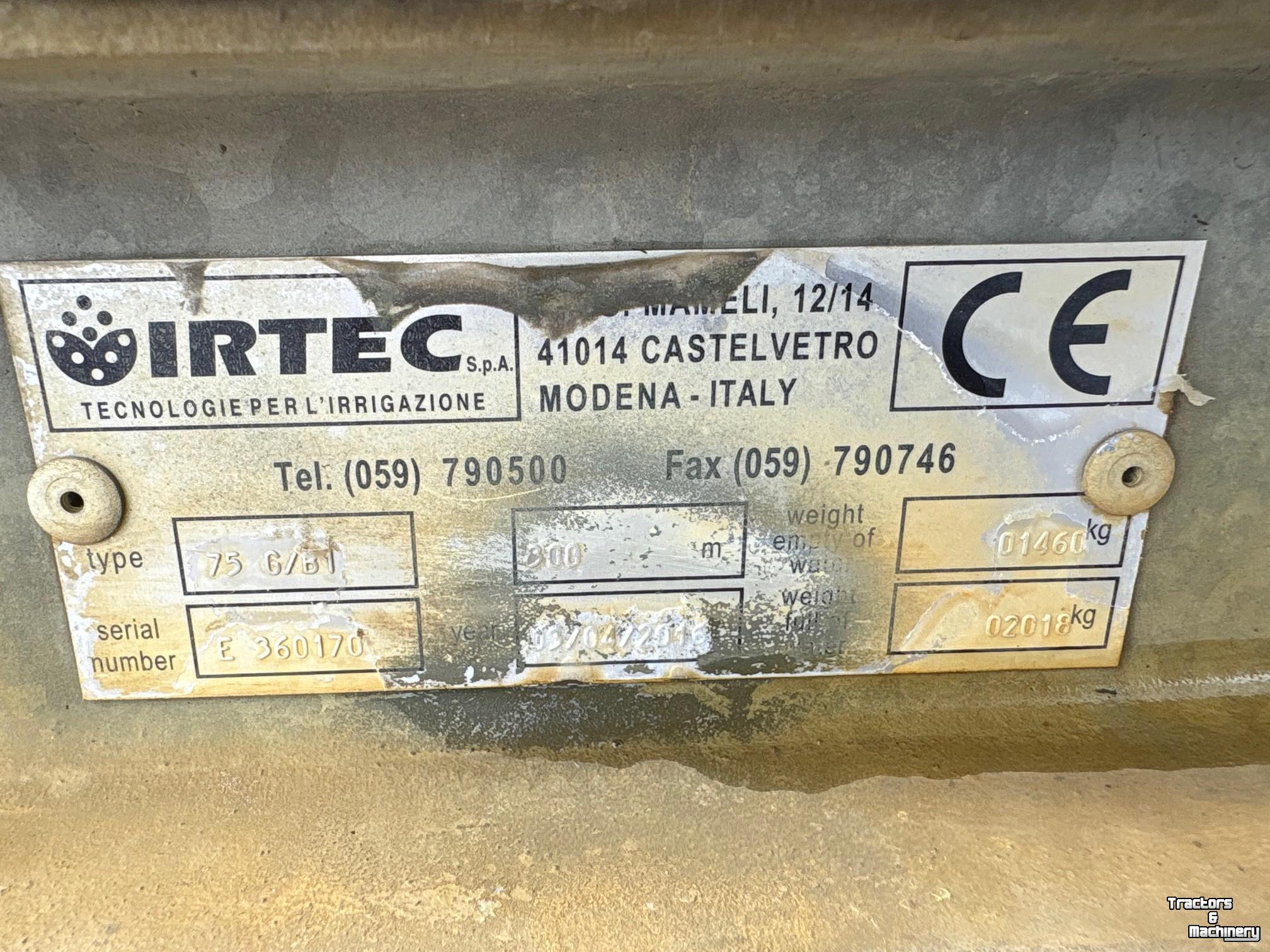 Beregeningshaspel Irtec 75-300