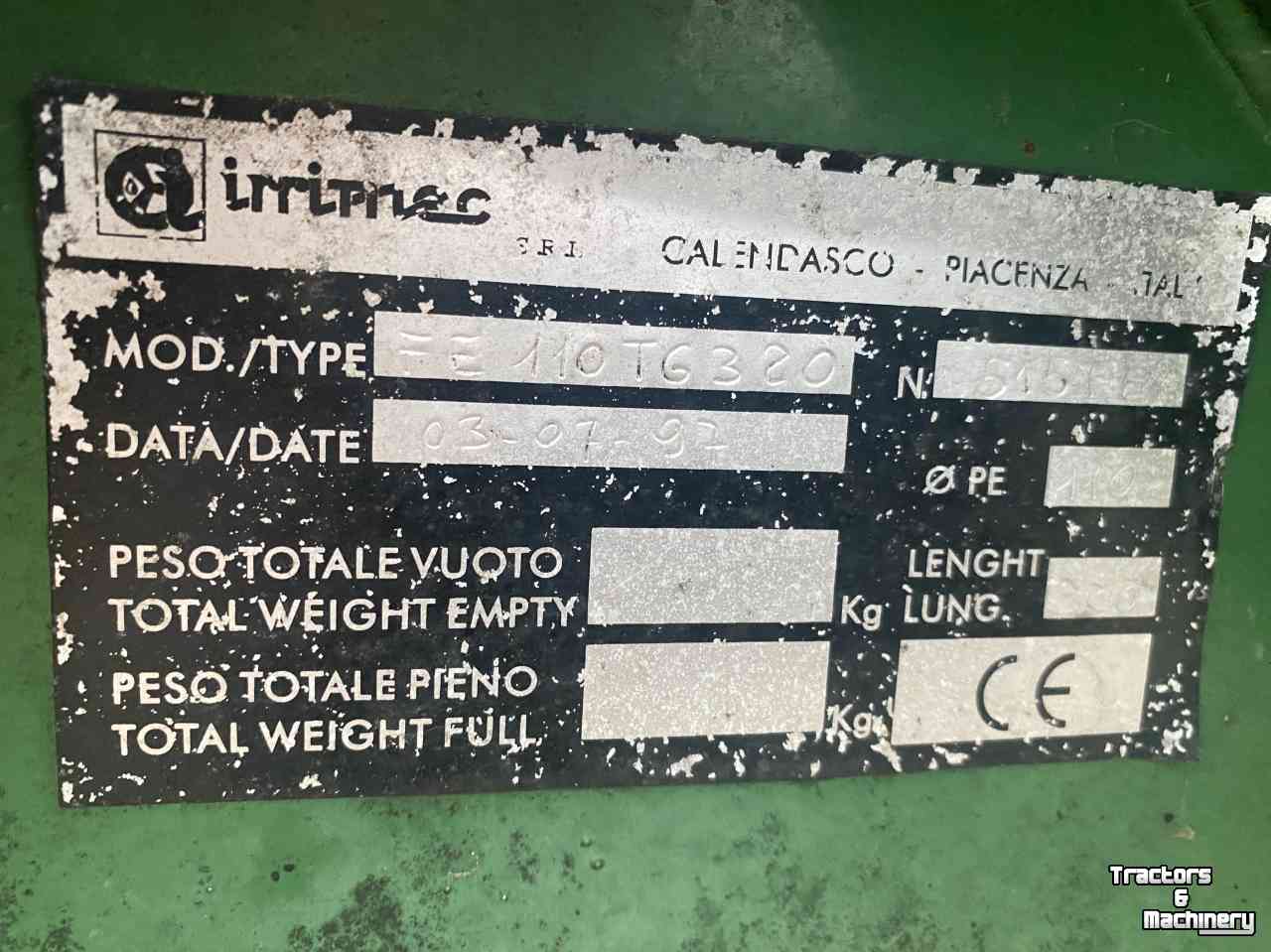 Beregeningshaspel Irrimec 110/320