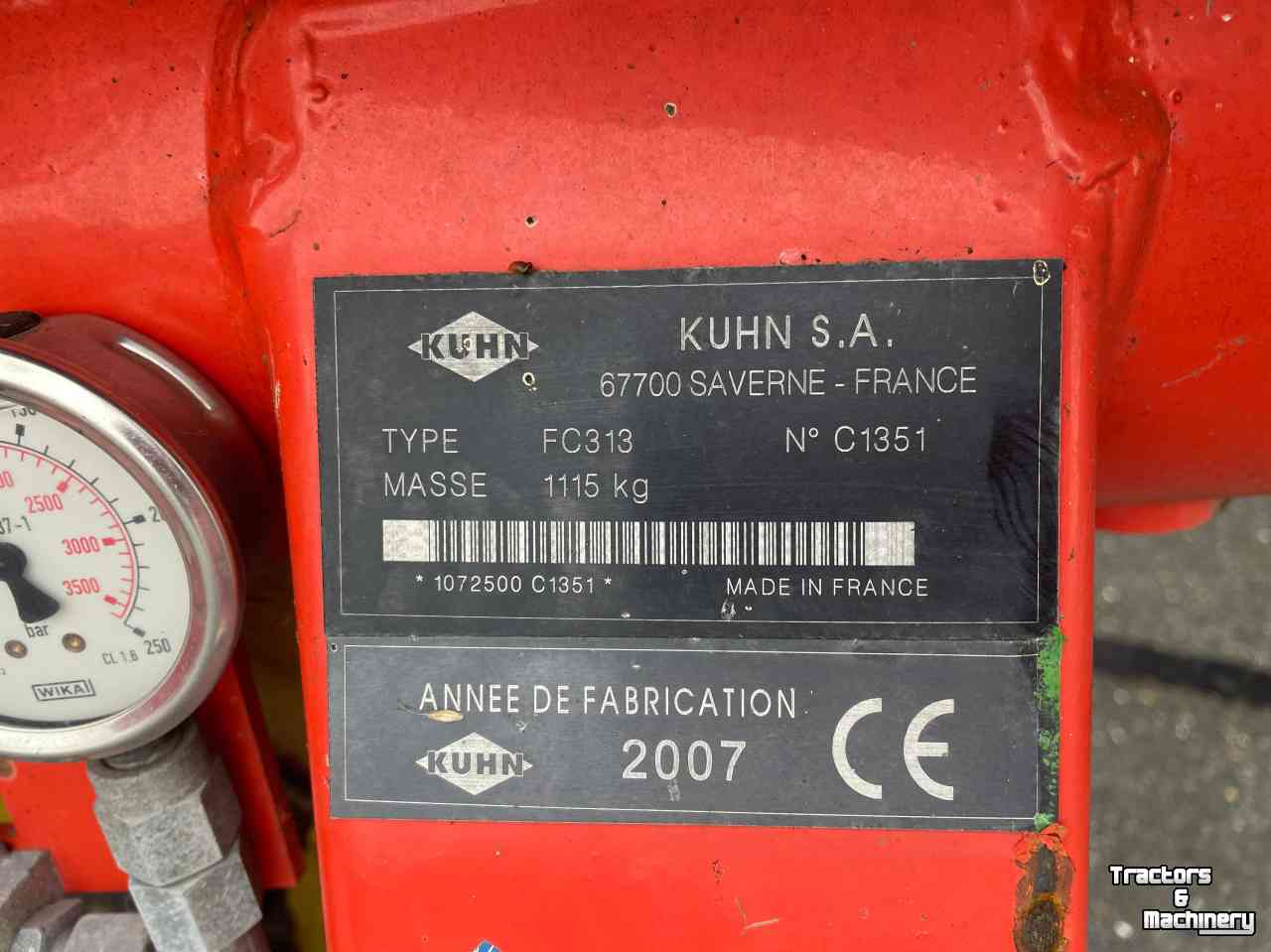 Maaier Kuhn FC 313 Lift-Control achtermaaier / maaier met kneuzer / maaier / vingerkneuzer