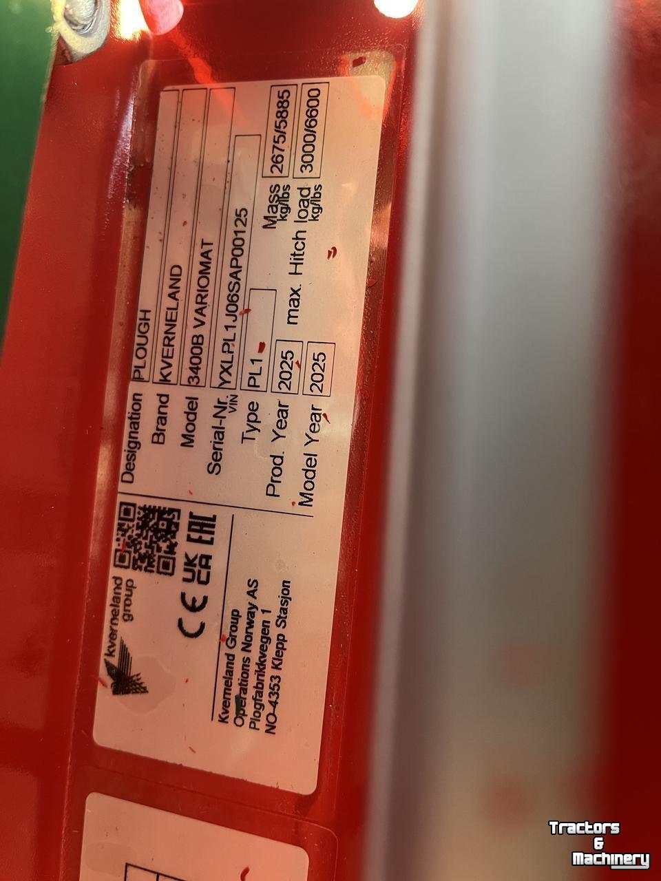 Ploegen Kverneland 3400B