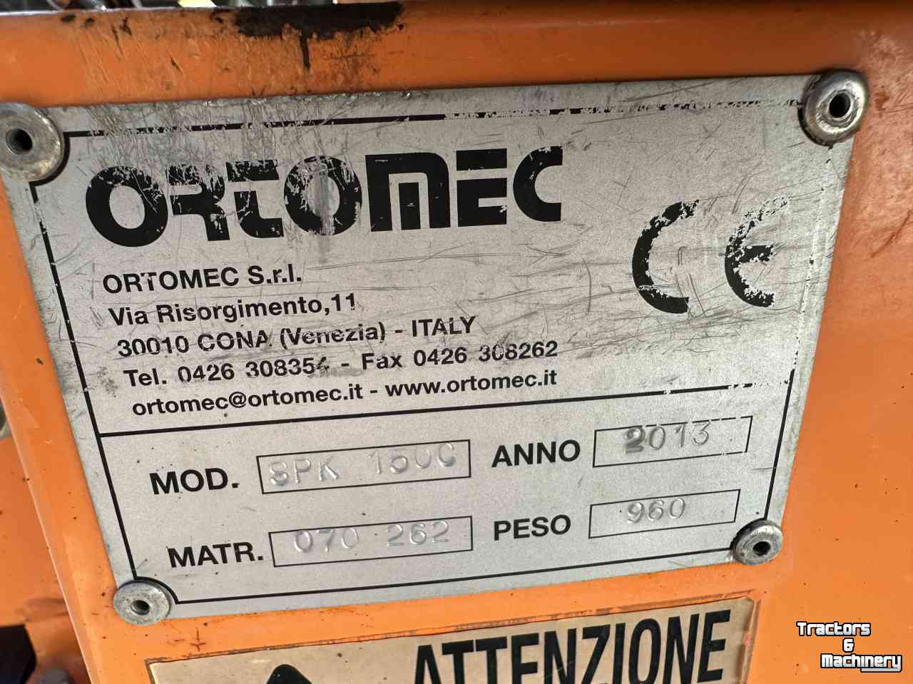 Overige oogstmachines en toebehoren Ortomec SPK1500 oogstmachine voor bladgroenten