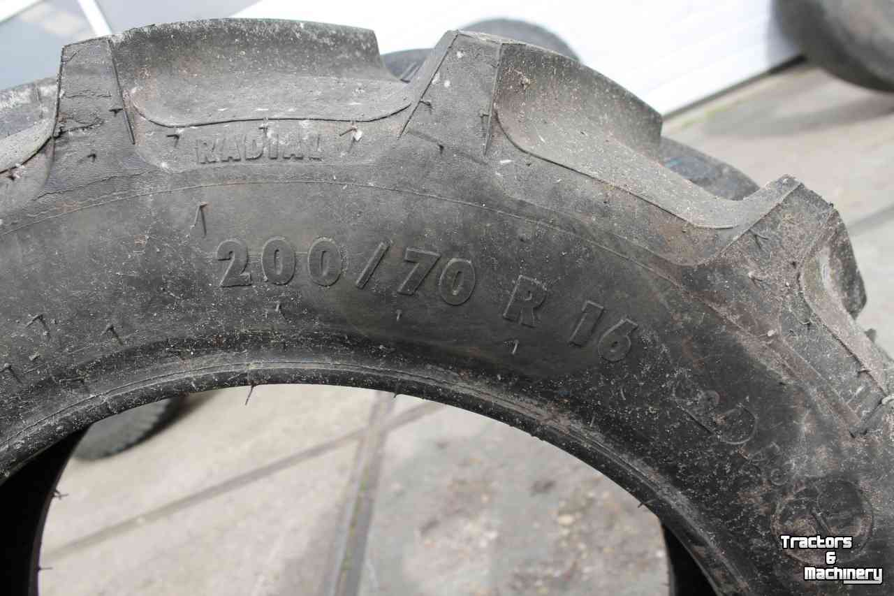 Wielen, Banden, Velgen & Afstandsringen Mitas 200/70R16 AC70T trekkerband voorband tractorprofiel