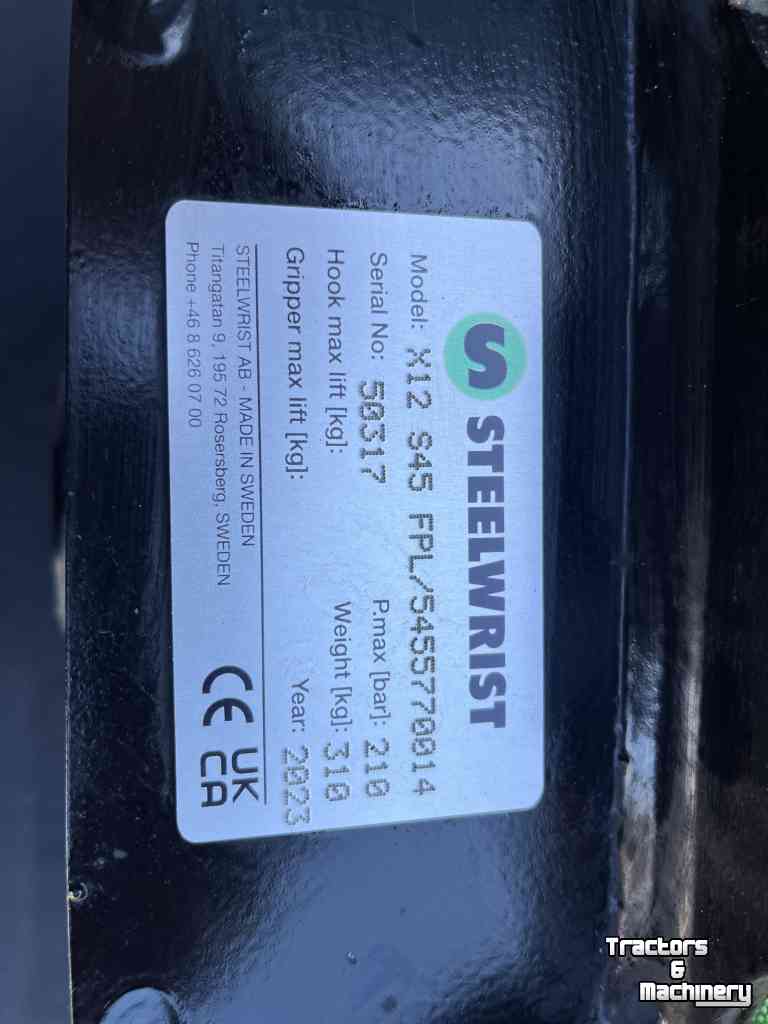Kantelstukken  Steelwrist X12 s45/s45 Draai kantel stuk