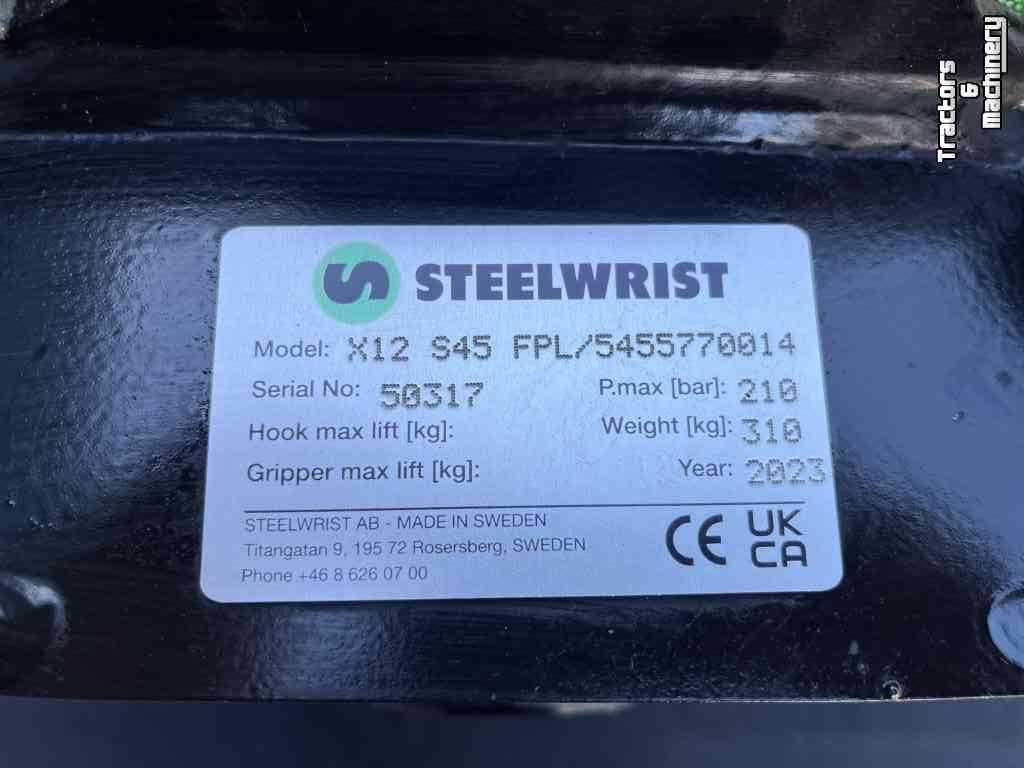 Kantelstukken  Steelwrist X12 s45/s45 Draai kantel stuk