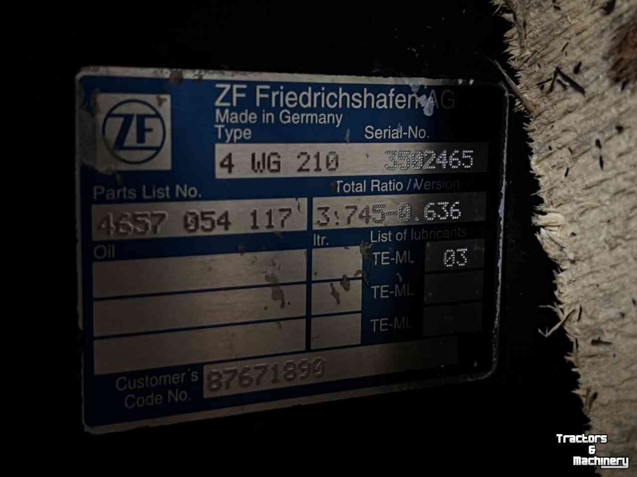 Shovel / Wiellader / Kniklader Case Complete Powershift versnellingsbak ZF voor Case CE 821E, 921E  New Holland W190B, W190BLR, W190B E.I.