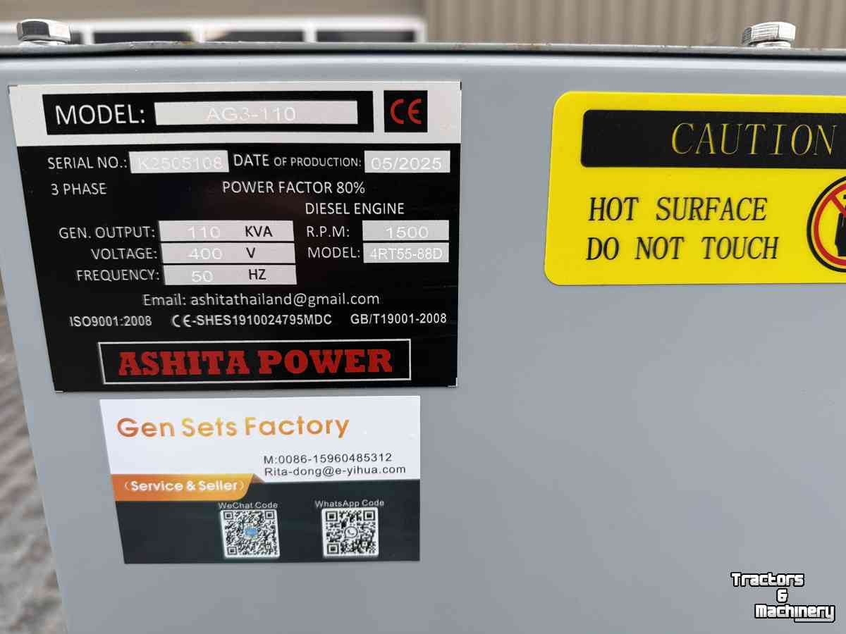 Aggregaat / Generator  Ashita 110 KVA