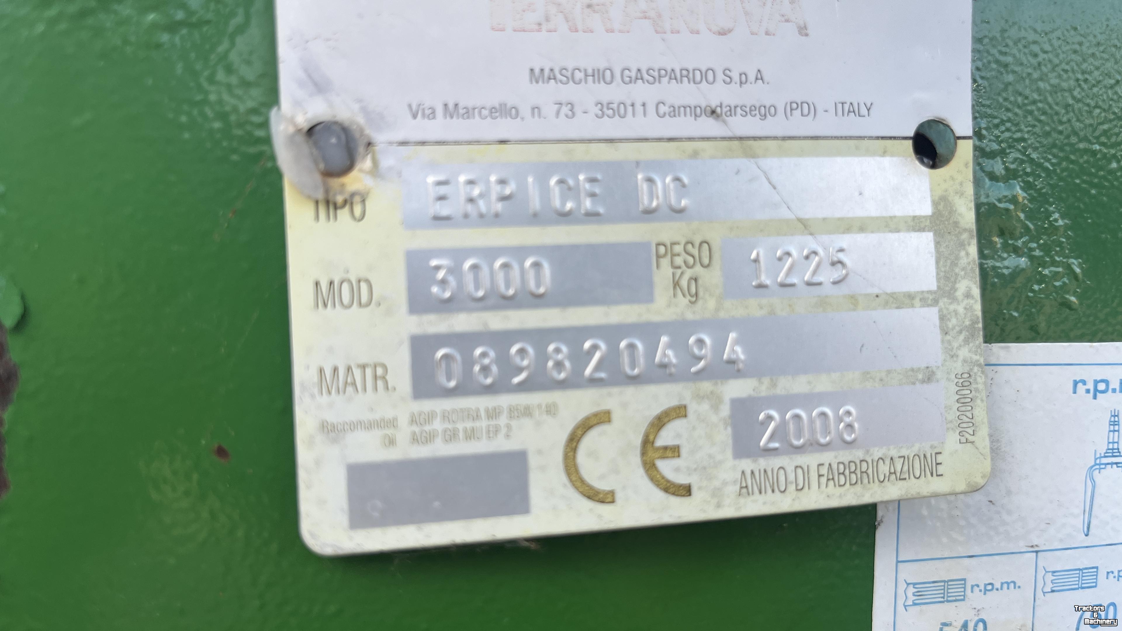 Overige grondbewerkingsmachines en toebehoren TerraNova / Maschio 3 meter